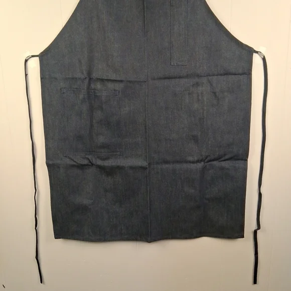 Denim Shop Apron Work Machine Pockets - Picture 4 of 8